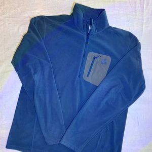 First Ascent Eddie Bauer Mens Tall Large Quarter Zip Fleece Jacket with pocket